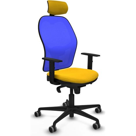 Sedia Ufficio con Poggiatesta Piqueras y Crespo 1D036G2 Giallo (1/5)