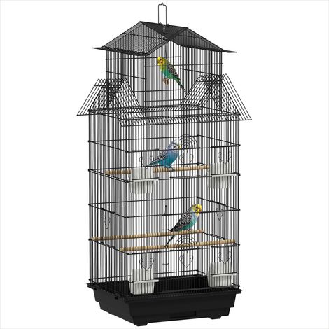 Cage pour oiseaux Cage à oiseaux 50,5 x 41 x 104 cm acier (1/5)