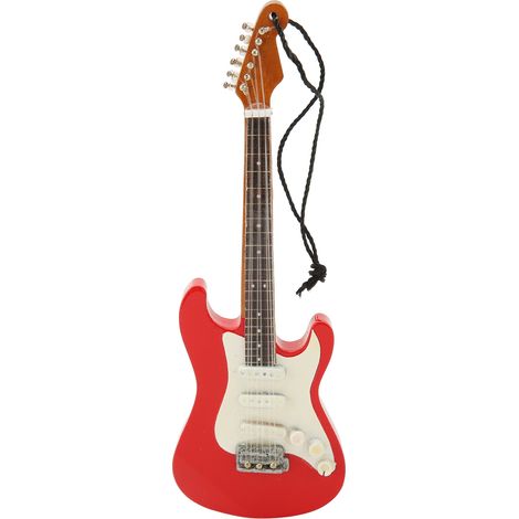 Mini guitare en bois modèle électrique innovant avec corde de suspension, décoration idéale pour cadeaux 01 (1/5)