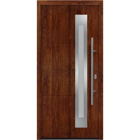 Hörmann Ecostar Haustür "ISOPRO IP 780S", dark oak, 110 x 210 cm (B x H), DIN Rechts