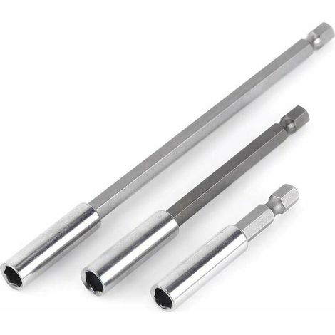 Magnetic Bit Holder Screwdriver Extension Screwdriver Hex Shank 60mm 100mm 150mm Screwdriver Bit Extension(3Pcs 1/4'),