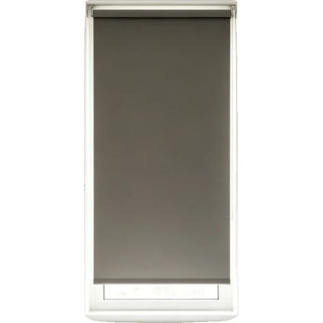 Estor enrollable opaco, fácil instalación, color gris. (1/5)