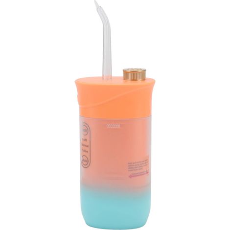 Hydropulseur électrique 220 ml, 3 modes, 4 embouts, nettoyage buccal en profondeur, prévention des caries, jet dentaire pour les dents et les gencives, couleur orange (1/5)