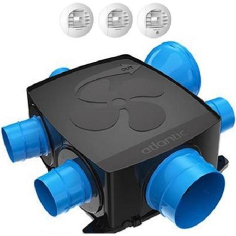 Atlantic – Kit VMC Hygrocosy FLEX extra-plat – Débit jusqu'à 247 m³/h – Silencieux < 18,5 dB(A) – Installation rapide – 412295