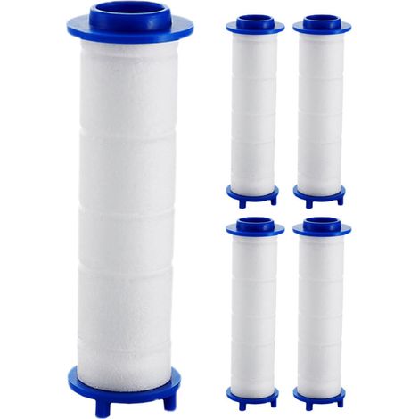 Lot de 5 Filtres Amovibles en PP et Coton pour Filtration Professionnelle Garantissant Une Eau Claire et Propre, Compatible Pommeau Blanc (1/5)