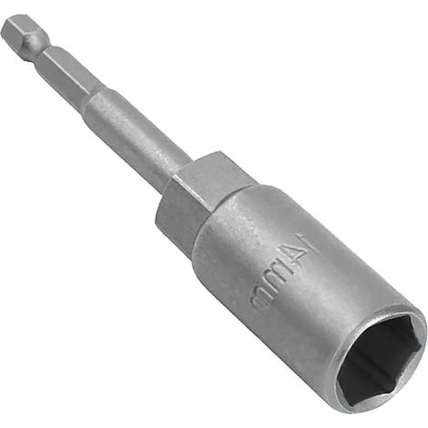 clé à douille pour tournevis, longueur 80 mm, emmanchement hexagonal de 1/4", pour perceuses, visseuse et adaptateur pour douilles à percussion (17 mm) (1/5)