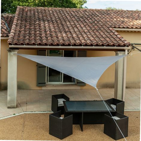 Toldo de sombra triangular 160g/m2 topo WERKA PRO 3,6 x 3,6 x 3,6 m (1/4)