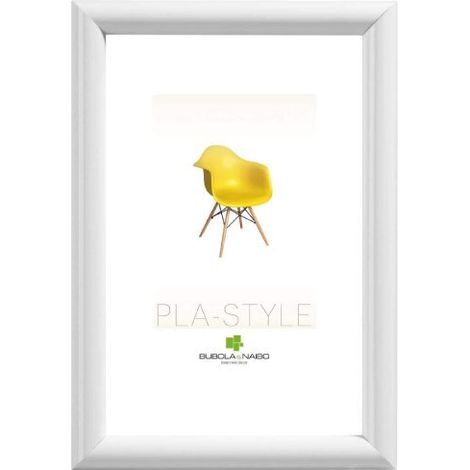 BUBOLA & NAIBO - CORNICE PLA-STYLE SERIE BASIC IN PLASTICA COLORE BIANCO CON PLXIGLASS 10 X 15 CM. PLA01 BI 03 (1/2)