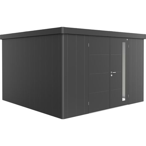 Gerätehaus Neo 4D Doppeltüre, dunkelgrau-metallic
