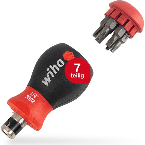 Wiha Schraubendreher mit Bit Magazin Stubby gemischt mit 7 Doppelbits (43613) (1/5)