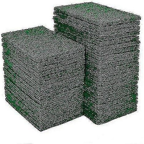 Lot de 40 éponges à récurer réutilisables vertes de 11,4 x 15,2 cm (4,5 x 6 pouces) pour la vaisselle, la cuisine et les grilles métalliques. (1/5)