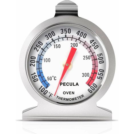 Thermomètre de Four 50-300°C/100-600°F, Four Grill Fry Chef Fumeur Thermomètre à Lecture Instantanée Thermomètre en Acier Inoxydable Cuisine Cuisson Thermomètre (1/5)