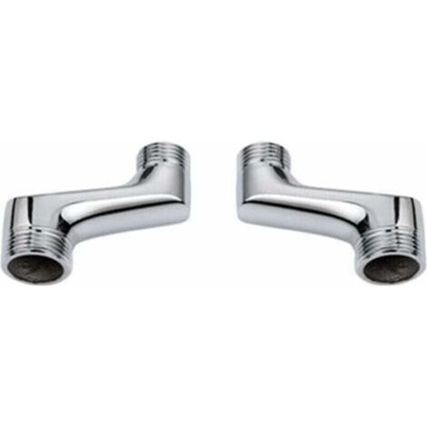 Raccord coudé pour douche – Laiton de haute qualité – Adaptateur G1/2 à G3/4 inclus – Résistance à la corrosion – Installation facile