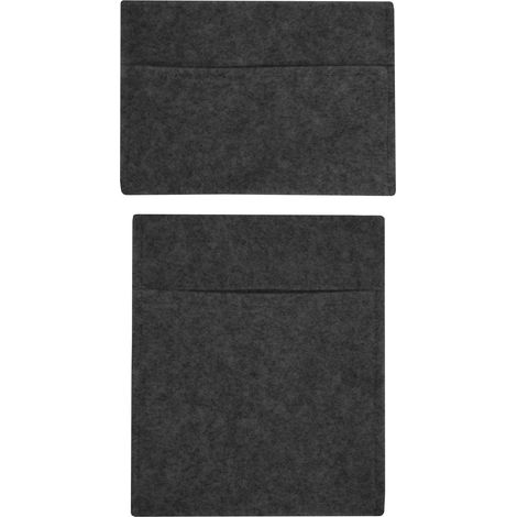 Portaoggetti 2 Pezzi 2 Dimensioni Grigio Antracite Auto Camper Furgone Fodera coordinata Tasca Portadocumenti Utile Organizzatore Accessori Portatile Fisso 100% Polipropilene 3 mm di Spessore