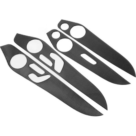 Kit de 4 stickers pour panneau de porte intérieur Benz Classe C W205 GLC 2014-2020, habillage carbone, remplacement (1/5)