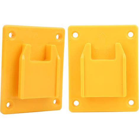 Lot de 2 fixations murales jaunes compatibles avec l'outil électrique Milwaukee M18 18 V/20 V (1/5)