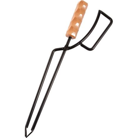 cheminée Pince à bûches pour Foyer extérieur Outils feu avec poignée enveloppée pour Bois Chauffage, feu Camp, poêle à Bois et poêle à Charbon (1/3)