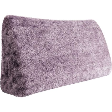 VERCART Großes Bettruhe Keilkissen, Lang Lesekissen, Dekoratives Kopfteilkissen, Dreieckiges Rückenkissen, Loungekissen für Tagesbett oder Couch,Grau Lila,140x50x20CM (1/5)