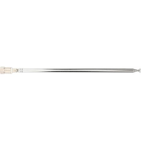 38,8 Zoll (98,6 cm) lange, 7-teilige Teleskopantenne mit F-Stecker, universell für UKW-Radio, DAB und AV-Empfänger (1/5)