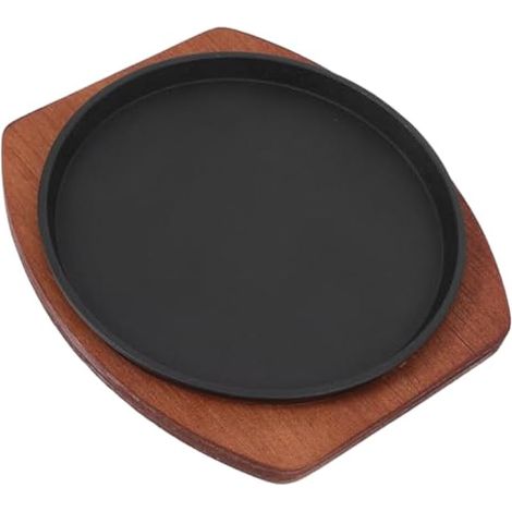 Plaque à steak en fonte antiadhésive avec base épaisse pour cuisson à la maison et au restaurant, compatible avec la cuisinière à induction, pour saucisses et légumes
