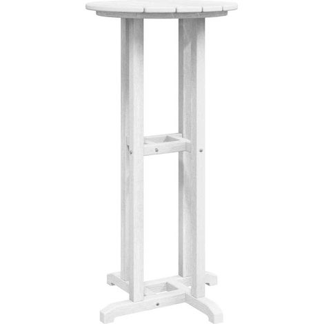 Table de jardin Table de bar Blanc 55 x 55 x 107 cm Polyéthylène (1/5)