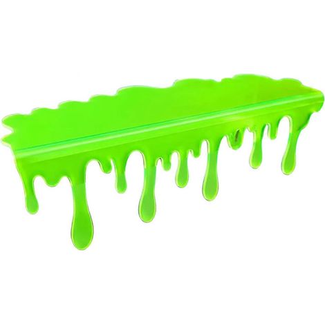 Étagère décorative Gouttes de sang effet phosphorescent bordure avec taches de sang réalistes vert pour maison hantée (1/5)