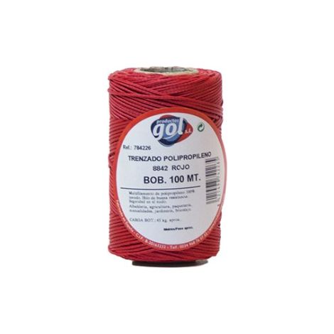 Bobine de 100 m de corde de maçon rouge 784226