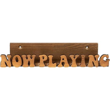 Étagère murale pour disques vinyles « Now Playing » en bois massif, étagère à albums, rangement suspendu pour 33 tours. - AquaForge (1/5)