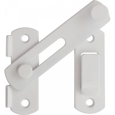 Loquet de porte rabattable robuste, verrou de porte de sécurité, blanc (1/5)
