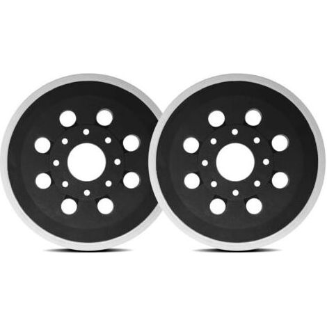 8 Trous Plateau de Ponçage: 2 Pièces Patin de Ponçage Auto-Agrippant, 125 mm Plateau de Ponçage Compatible, 8 Trous Plateau de Ponçage pour Bosch PEX 220 A GEX 125-1 AE Skil 7402/7490 PEX 220 AE (1/4)
