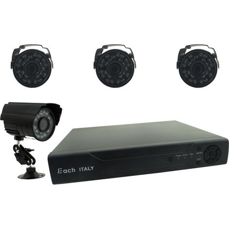 Kit dvr videosorveglianza hdmi 4 telecamere ir 4 canali bnc completo 5504H-4-B (1/5)