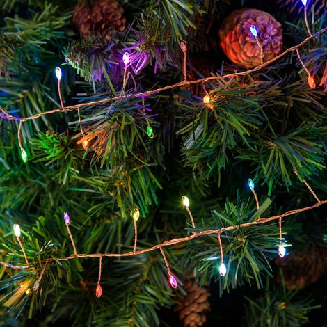 CATENA LUMINOSA 500 MICROLED MULTIFLASH RGB 14M LUCI DI NATALE PER ALBERI (1/5)