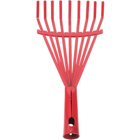 Ce râteau de jardin multifonctionnel en acier à neuf dents est idéal pour le nettoyage, la plantation et l'entretien du jardin. Il est de fabrication robuste. (1/5)