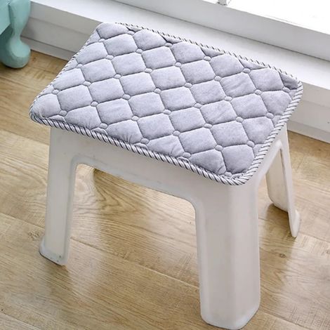 Coussin Rectangulaire Pour Tabouret - 35 x 20 cm - Matière Polyester - Antidérapant - Lavable - Avec Liens De Fixation - 1 Pièce (1/5)