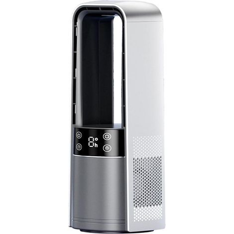 Ventilateur de bureau sans pales, 35,5 cm (14 pouces), petit et silencieux, 3 vitesses et 4 modes, oscillation à 60°, minuterie 9 h, batterie 3500 mAh, commande tactile, facile à nettoyer, idéal pour (1/5)