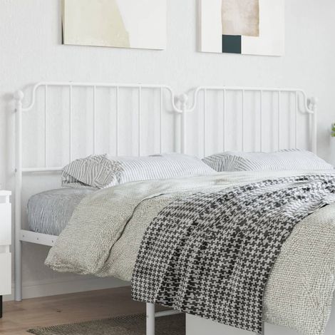Tête de lit métal blanc 193cm (1/5)
