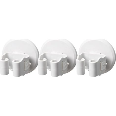 Mop Clip support de balai pour vadrouille vadrouille avec clip mural organisateur de cuisine 3 Pack blanc