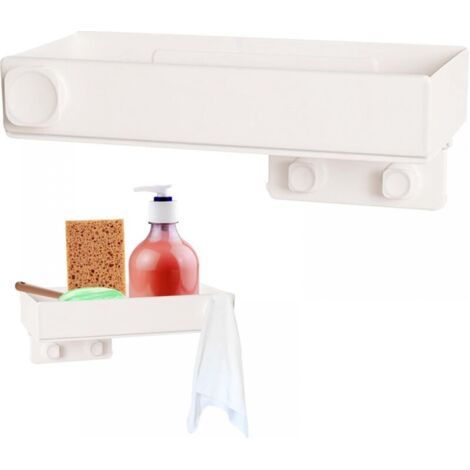 Porte-éponge pour évier de cuisine - Organiseur suspendu, sans perçage, pour évier de cuisine, salle de bain, brosse éponge, 1 pièce (1/5)
