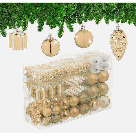 Juego de 72 adornos navideños para árbol de Navidad.