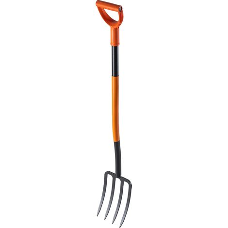 Fourche de jardin, Acier au carbone durable, Longueur de 122 cm, Convient pour le jardinage et le travail des champs, Creuse et aère le sol efficacement, Poignée courbée pour le confort (1/5)