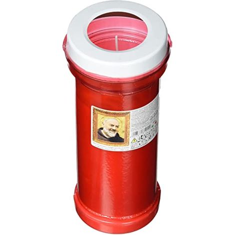 CERI VOTIVI BLINKY ROSSI SAN PADRE PIO T80 8X21CM Confezione 12 Pezzi (1/4)