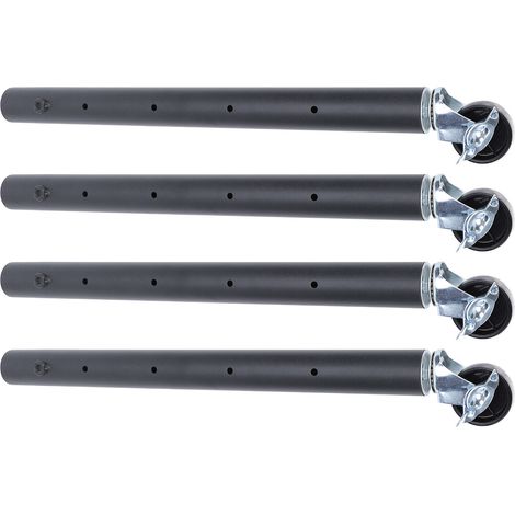 4 pièces pieds de meuble à roulettes rehausseurs de table acier carbone robustes pour placard canapé lit banquette table basse 51 cm/20,1 in (1/5)