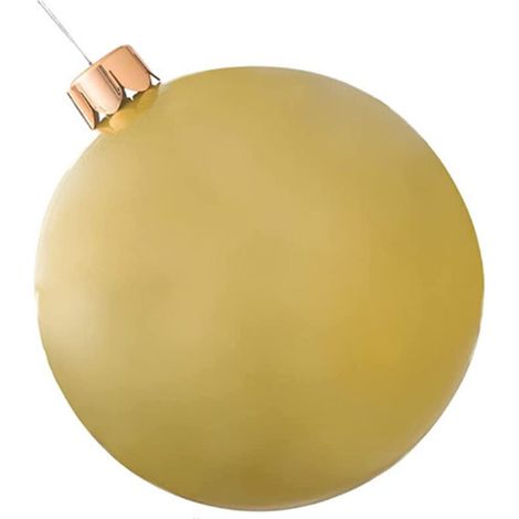 Boule de Noël,1 ensemble de jouets gonflables d'extérieur faciles à gonfler, boules de décoration de noël de couleur vive pour le jardin 65CM or