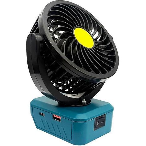 Pliable électrique ventilateur pour makita 18 V lithium batterie BL1830 BL1815 BL1860 USB et type c output puissance (1/5)