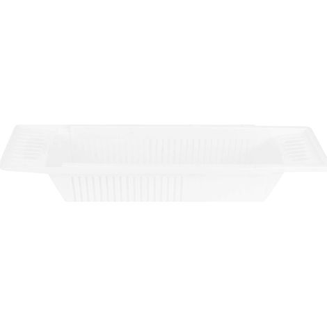 Plateau de Baignoire, Support de Rangement Rétractable pour Baignoire, Organisateur de Jouets de Bain, Panier de Rangement, Fournitures de Salle de Bain pour Shampoing, Gel'-'- (1/5)