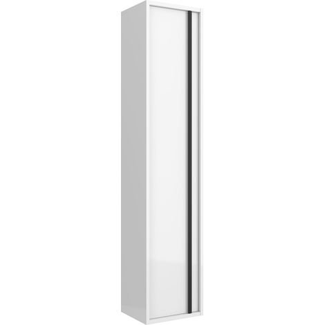 Hängende Badezimmersäule 30x140 cm glänzend weiß mit einer Tür - Astoria