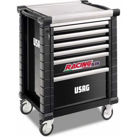 Carro USAG Caja de herramientas Racing de 6 cajones vacía 519 RS6/3NV