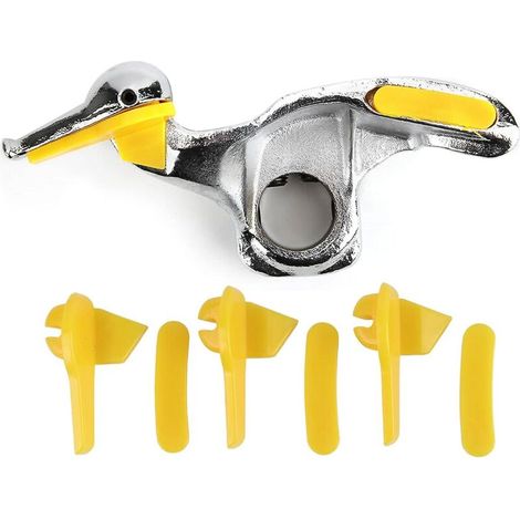 Support de démonte-pneus en acier inoxydable avec tête en forme de canard de 29 mm et coussinets de protection (1/5)