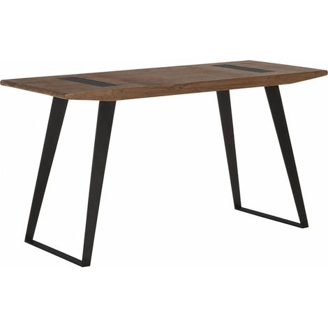 Bureau industriel en bois d orme et métal - bois d orme et noir (1/5)