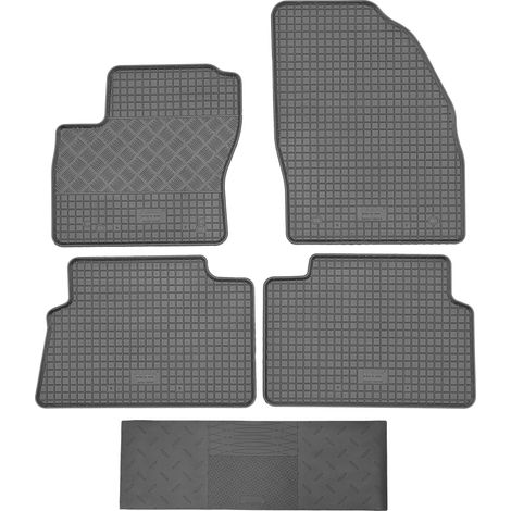 RIGUM 900903 Fußmatten + 900101 Abdeckung - Ford Kuga I SUV von 2008-2013, ovale Aluminium-Fußmatten vorne / Fahrerseite - INSTALLATION